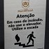 Placas de sinalização em aço inox